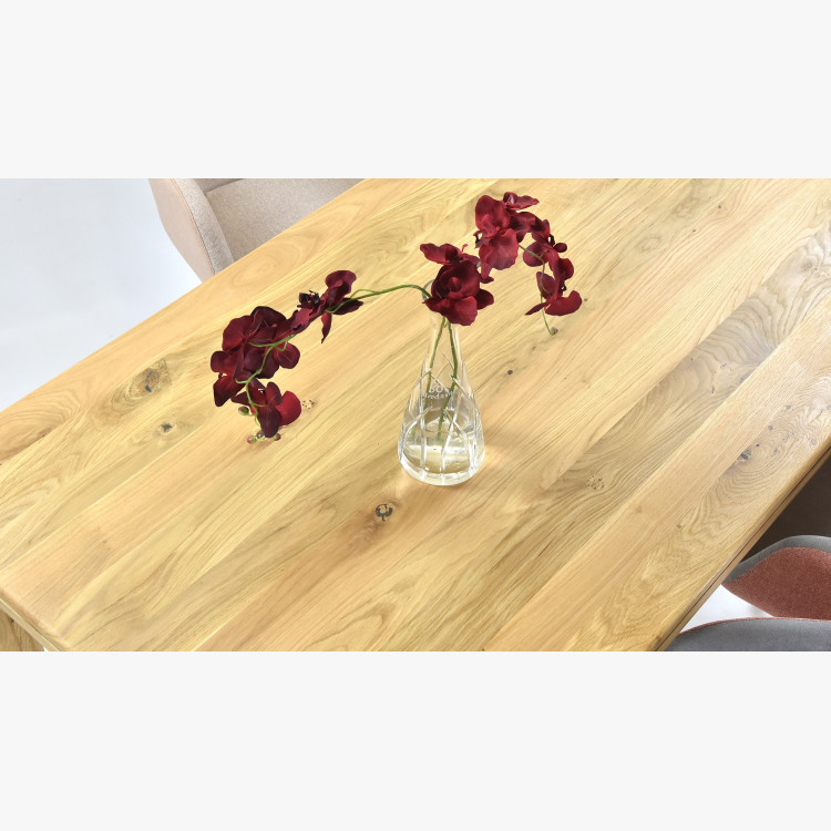 Tölgyfa étkezőasztal, YORK modell 200 x 100 cm  - 7