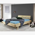 Organická manželská postel Greta - masiv dub