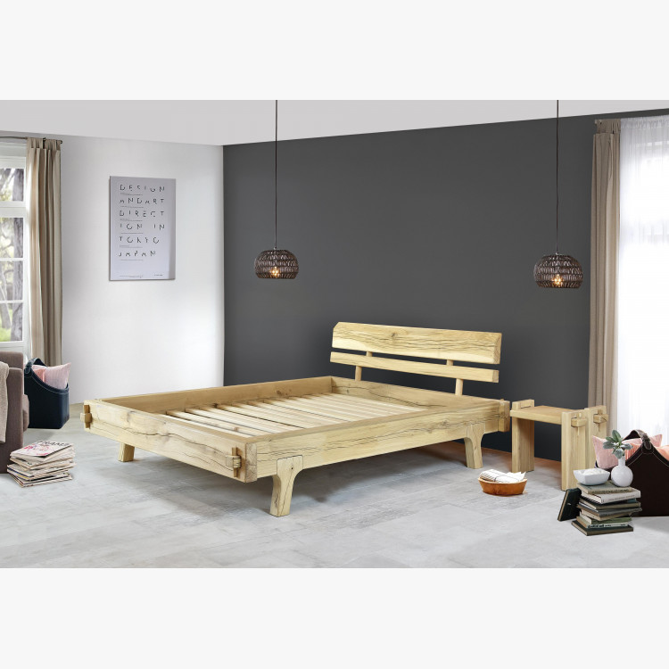 Organická manželská postel Greta - masiv dub
