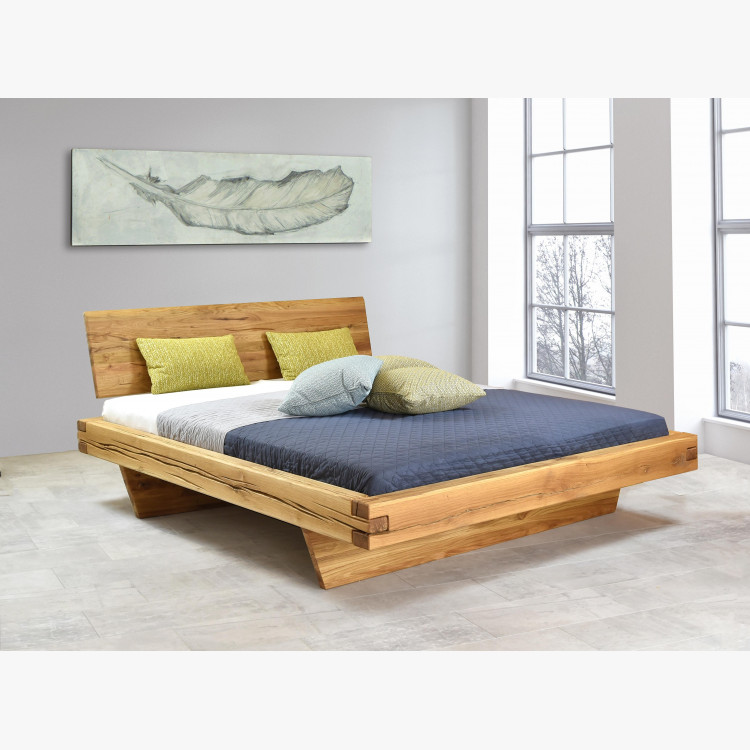 Tölgyfa ágy, természetes tömörfa, Matus 160 x 200 cm  - 4