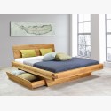 Tölgyfa ágy, természetes tömörfa, Matus 160 x 200 cm  - 5