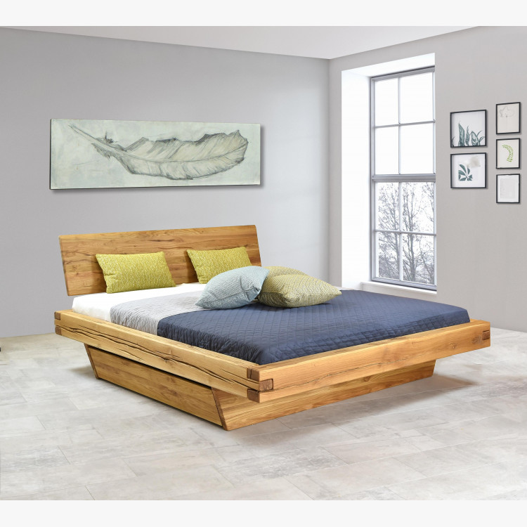 Tölgyfa ágy, természetes tömörfa, Matus 160 x 200 cm  - 7