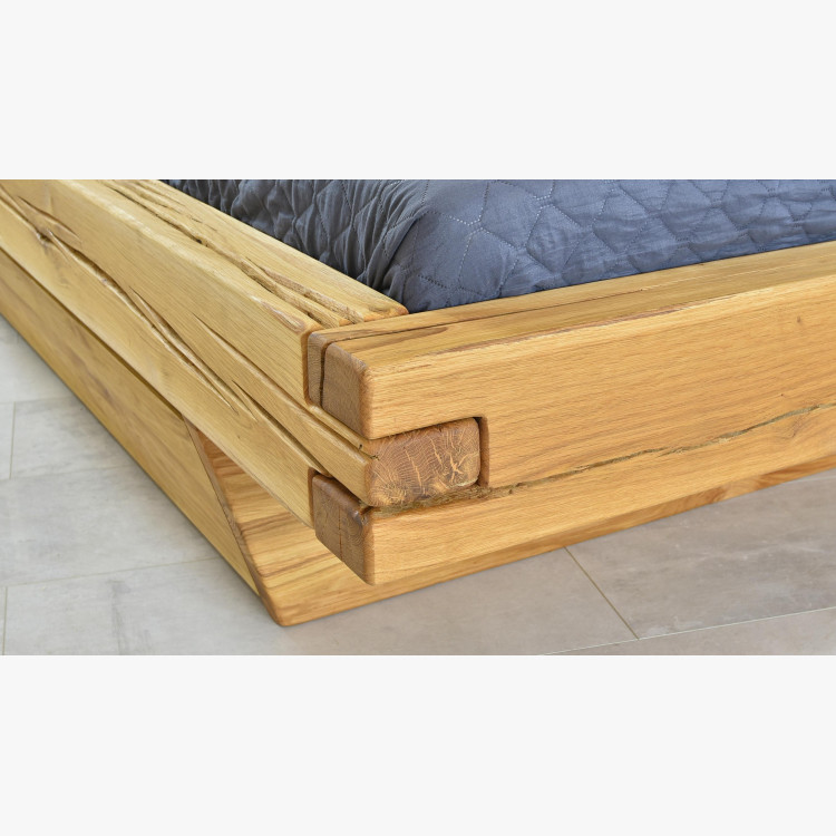 Tölgyfa ágy, természetes tömörfa, Matus 160 x 200 cm  - 9