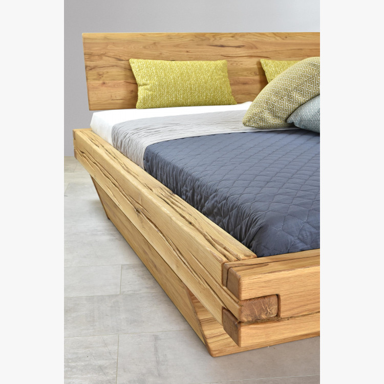 Tölgyfa ágy, természetes tömörfa, Matus 160 x 200 cm  - 10