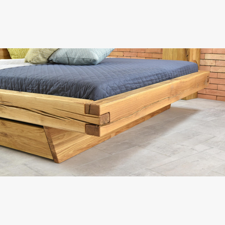 Tölgyfa ágy, természetes tömörfa, Matus 160 x 200 cm  - 12