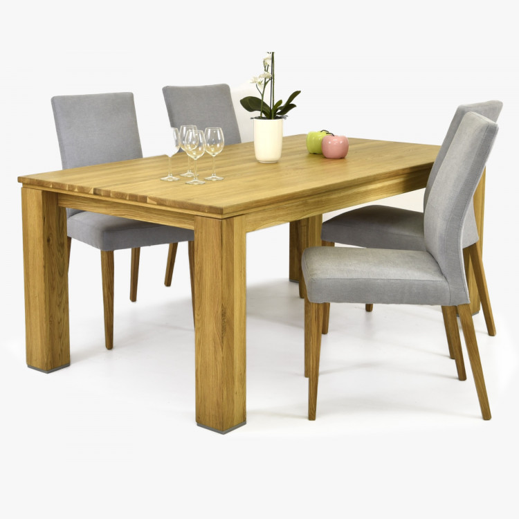 Szürke szék és fa asztal  - 1