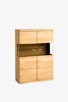 Erdei tölgyfa vitrin nappaliba és étkezőbe, természetes olajkezeléssel