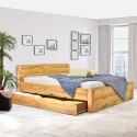 Rakodóteres tömörfa ágy, Julia 180 x 200 cm  - 2