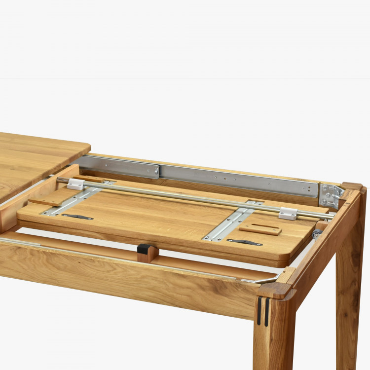 Bővíthető tölgy tömörfa asztal, Kolding 140-220 x 90 cm  - 5