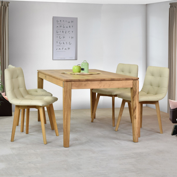 Bővíthető tölgy tömörfa asztal, Kolding 140-220 x 90 cm  - 8
