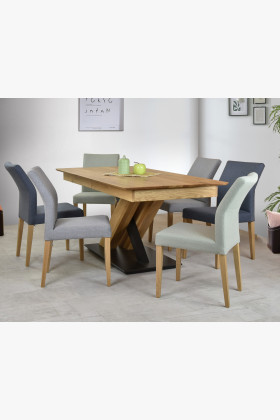 Modern, szürke kárpitozott szék, Skagen  - 1 2