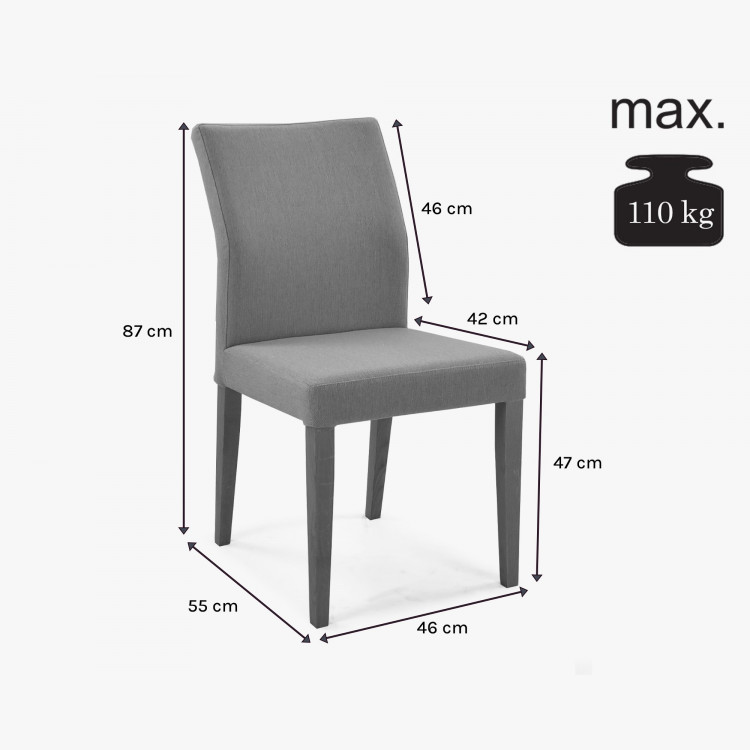 Modern kárpitos szék antracit, Skagen  - 4