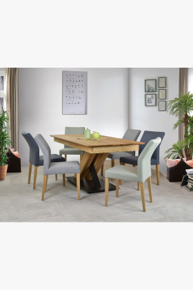 Modern szürke kárpitozott szék, Skagen  - 1 2