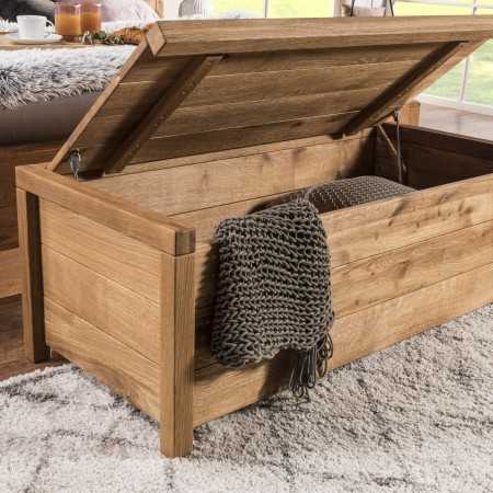 Tölgyfa láda tárolóhellyel, box 02  - 4