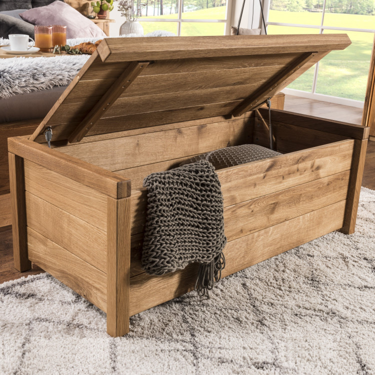 Tölgyfa láda tárolóhellyel, box 02  - 5