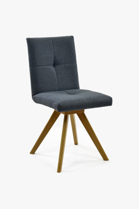 Forgatható étkezőszék tölgyfa lábbal, antracit szövet ülőrésszel