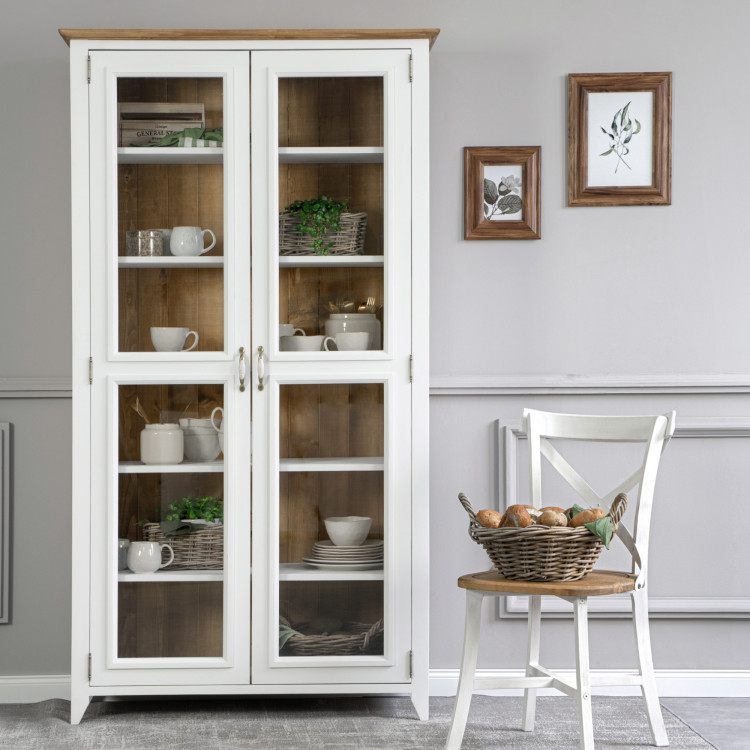 Provence fából készült kétajtós vitrin, Lille  - 2