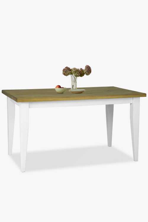 Fából készült Provenance étkezőasztal fehér barna 140 x 80 cm, Lille , Lille Kollekció