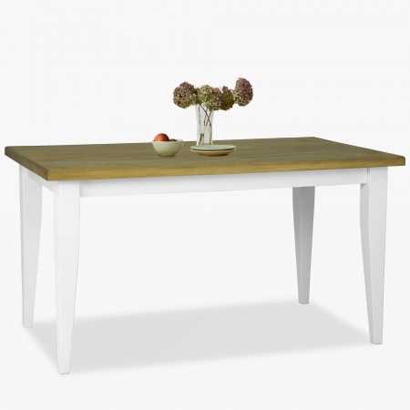 Fa provence étkezőasztal fehér-barna 140 x 80 cm, Lille  - 0