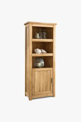 Tölgyfa polcos szekrény ajtóval, Alexandra 14  - 1 2