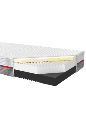 Hőre alakítható habmatrac, 24 cm magas, hibrid hab, H2 keménység