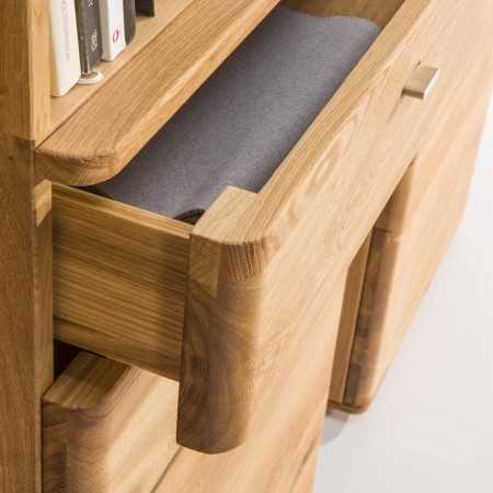 Magas komód fiókokkal, tömör tölgy, texas 50  - 5