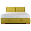 Kárpitozott ágy 180 x 200 rakodótérrel sárga, Novi  - 3