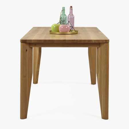 Étkezőszett asztal 140 x 80 és székek tömör tölgy  - 9