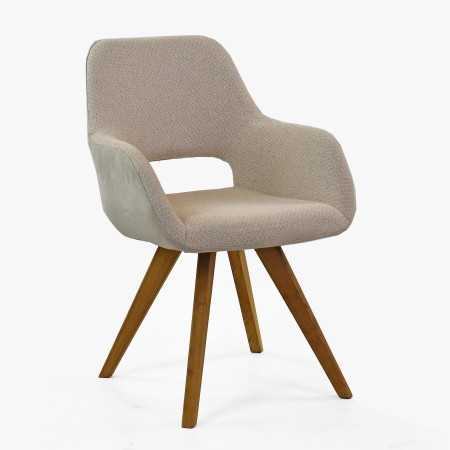 Karfás szék, tölgyfa lábak bézs ASELLA  - 5