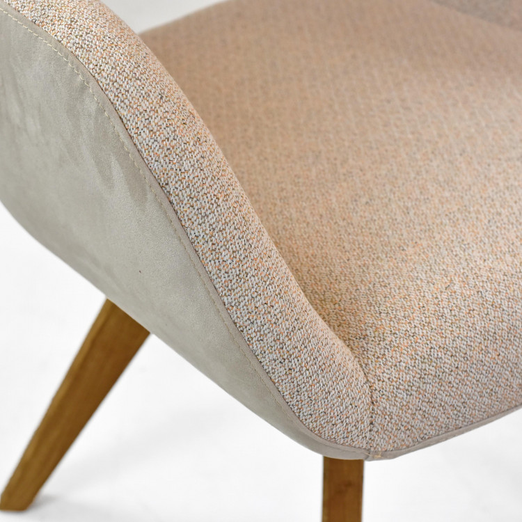 Karfás szék, tölgyfa lábak bézs ASELLA  - 6